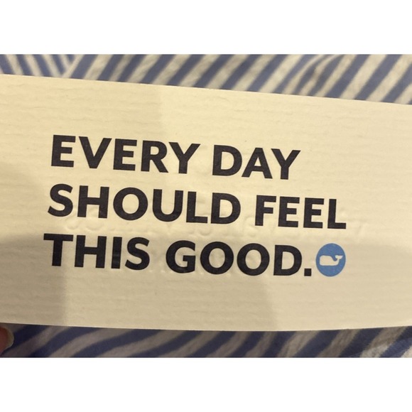 Vineyard Vines Performance 3XL Harbor Stripe Seersucker Tiered Dress‎ Blue - Picture 8 of 11